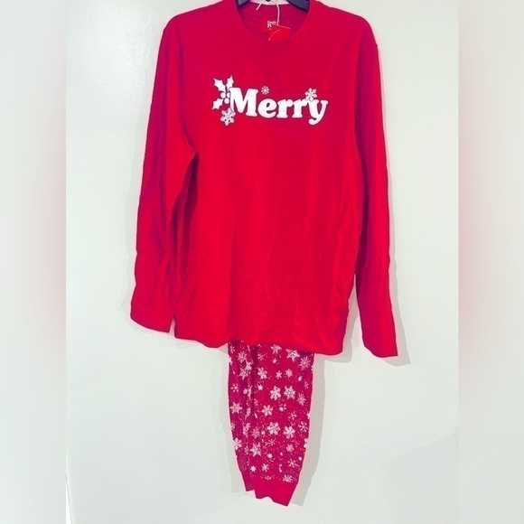 Family Pajamas Matching Mens Merry Snowflake Mix It Family Pajama Set size S - Picture 6 of 8